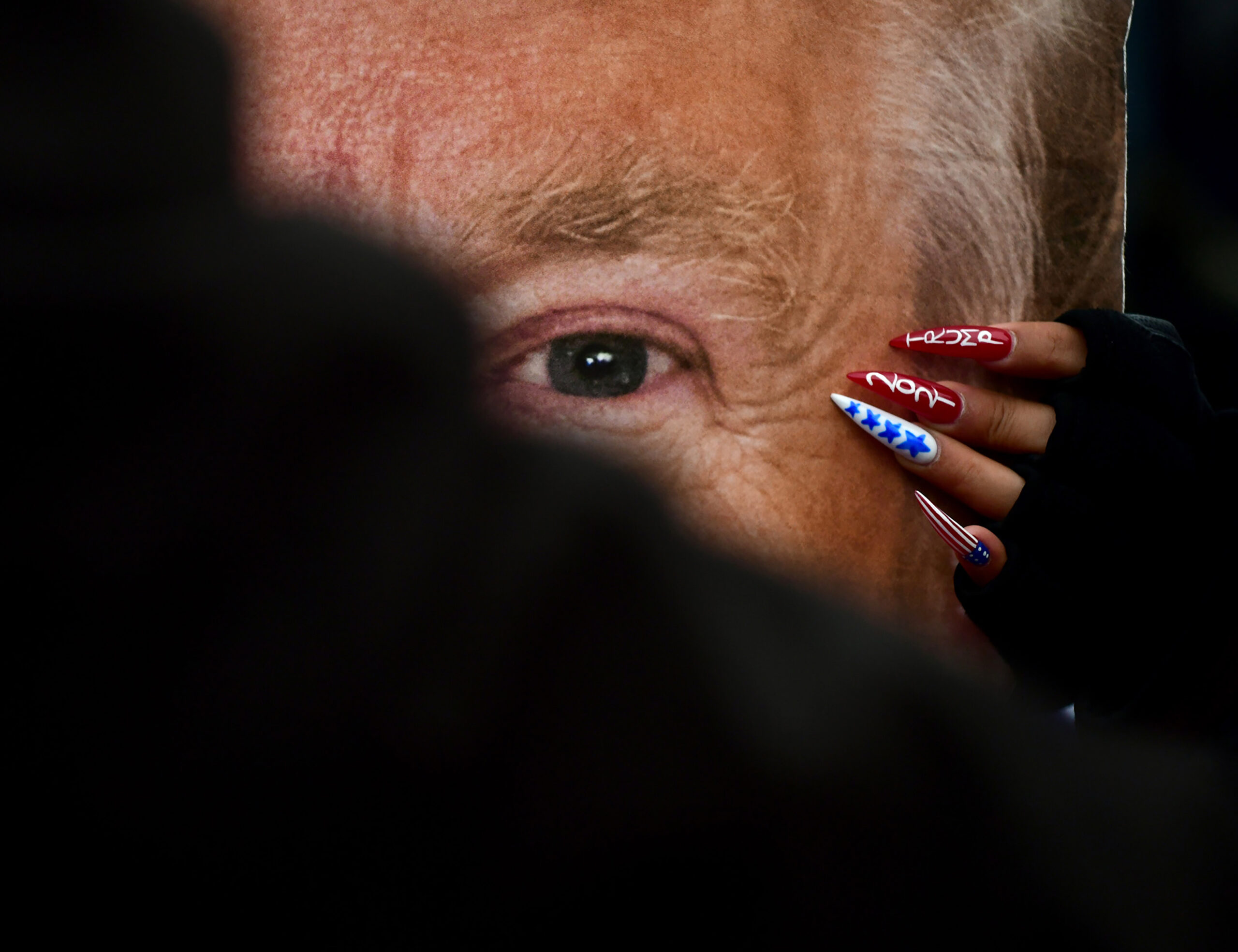 TRUMP SUPPORTER black and white landscape on film