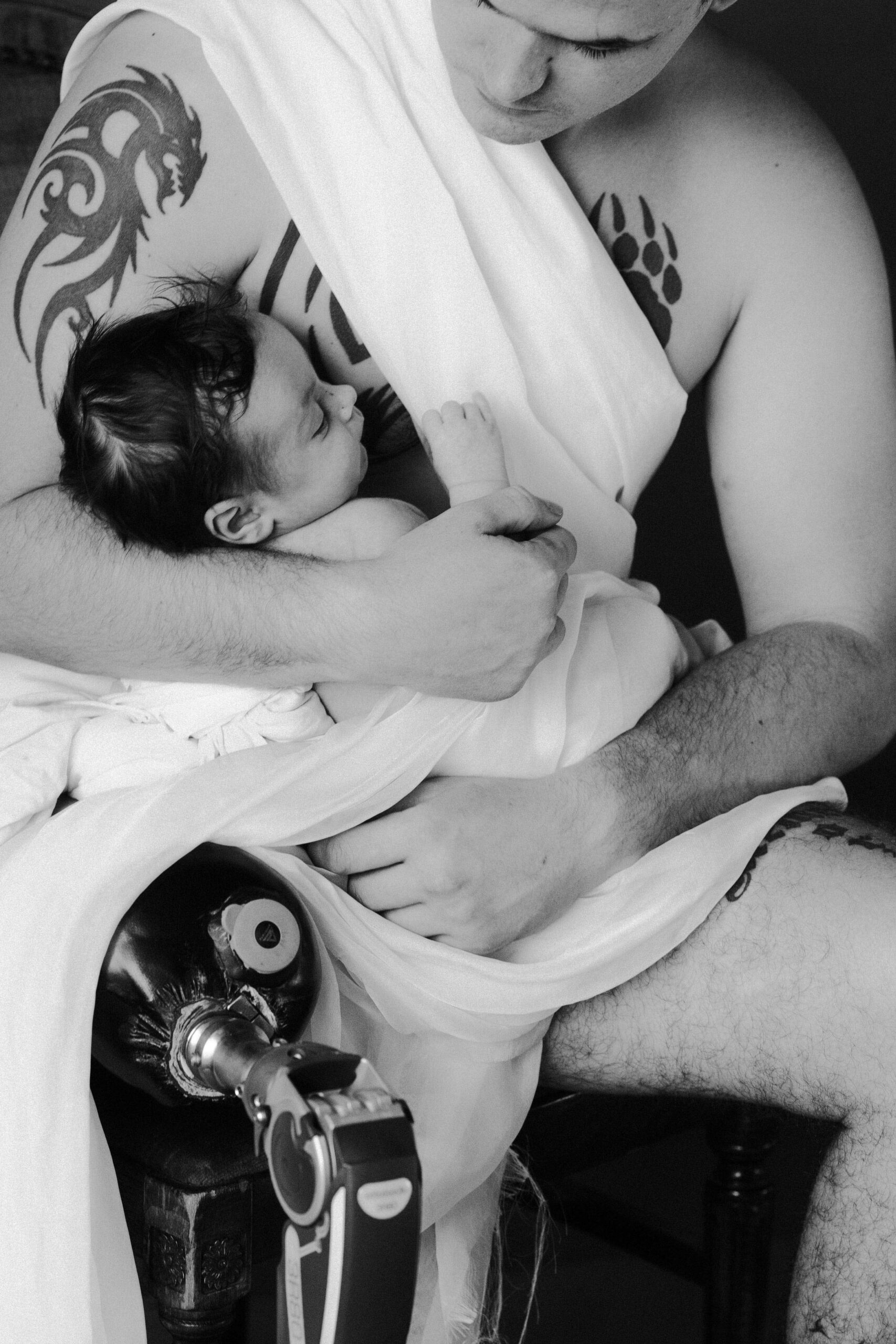 My Son trees on black and white film